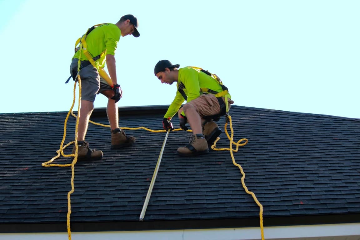 Professional roof replacement in progress on Fort Wayne home